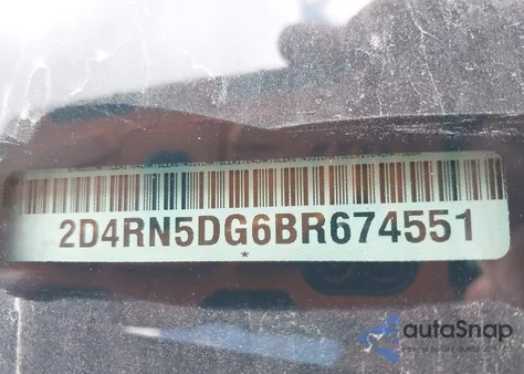 2011 Dodge Grand Caravan Crew из США, поврежденный, VIN 2D4RN5DG6BR674551